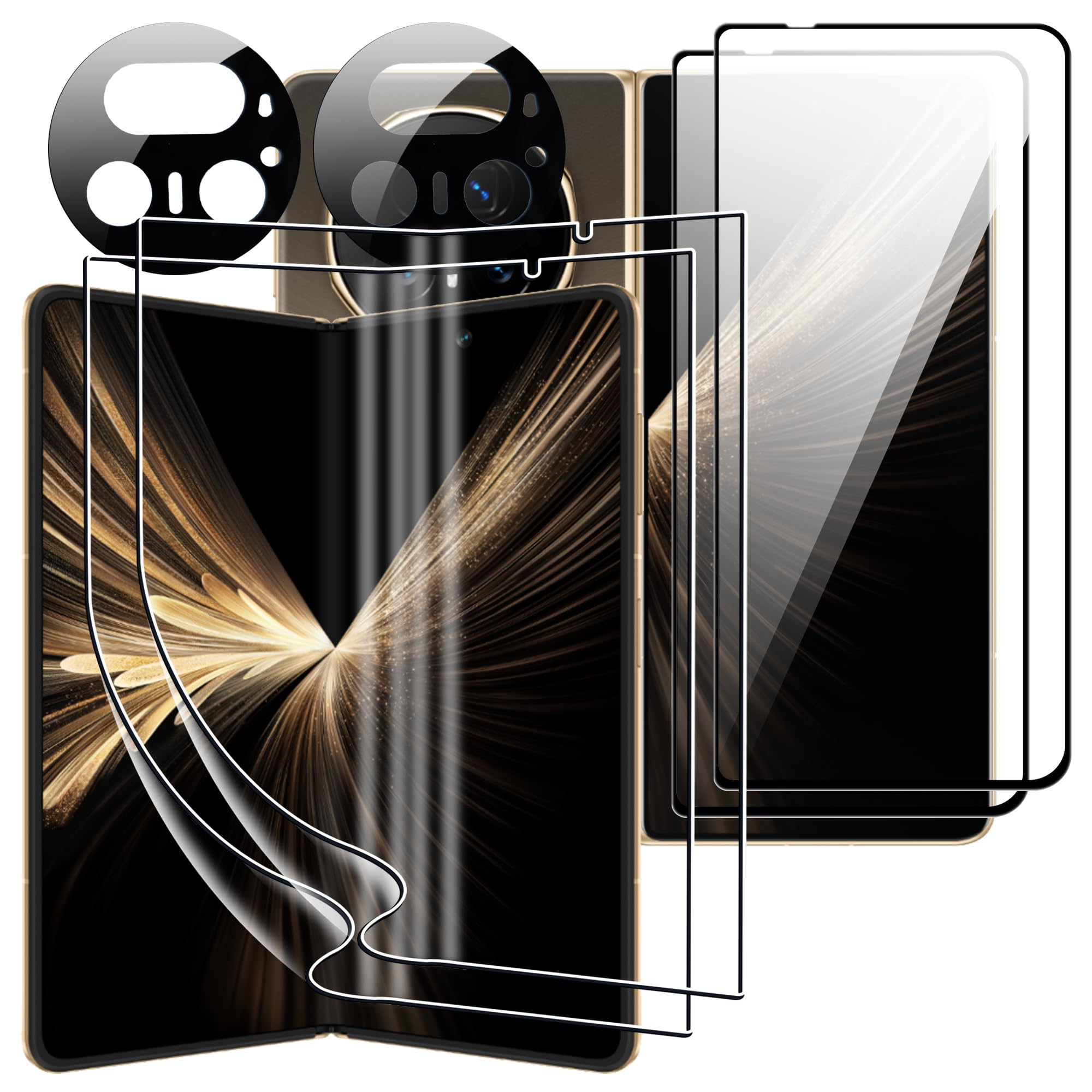 CONAPIKA Protection Écran Pour Honor Magic V2 5G, 2 Pièce Protecteur D'écran Intérieur+2 Pièce Protecteur D'écran Externe, Film TPU Flexible HD Hydrogel, Anti-Rayures, Haute Sensibilité Tactile