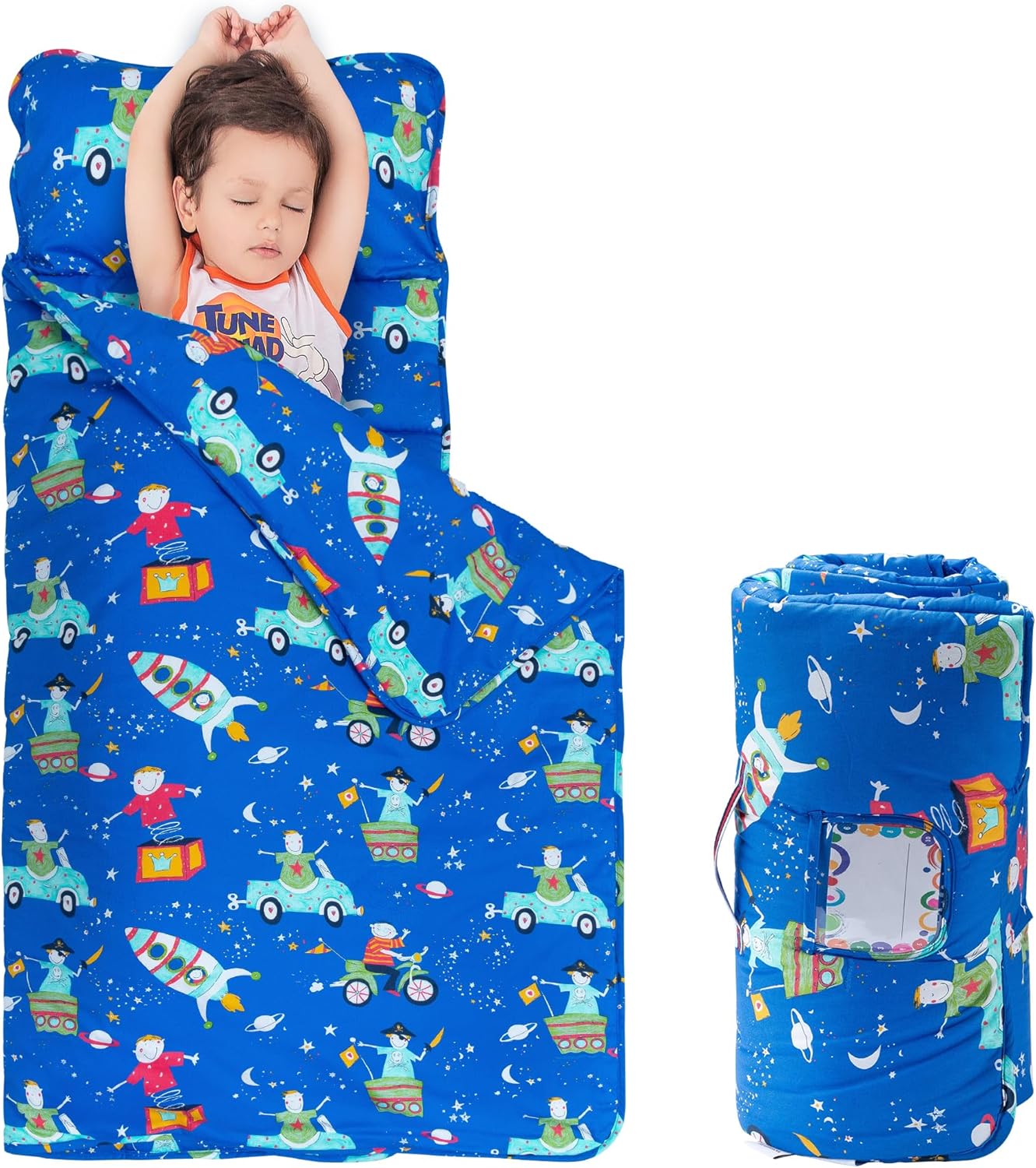 Rossison Nap Mat with Pillow and Blanket 100 Cotton with