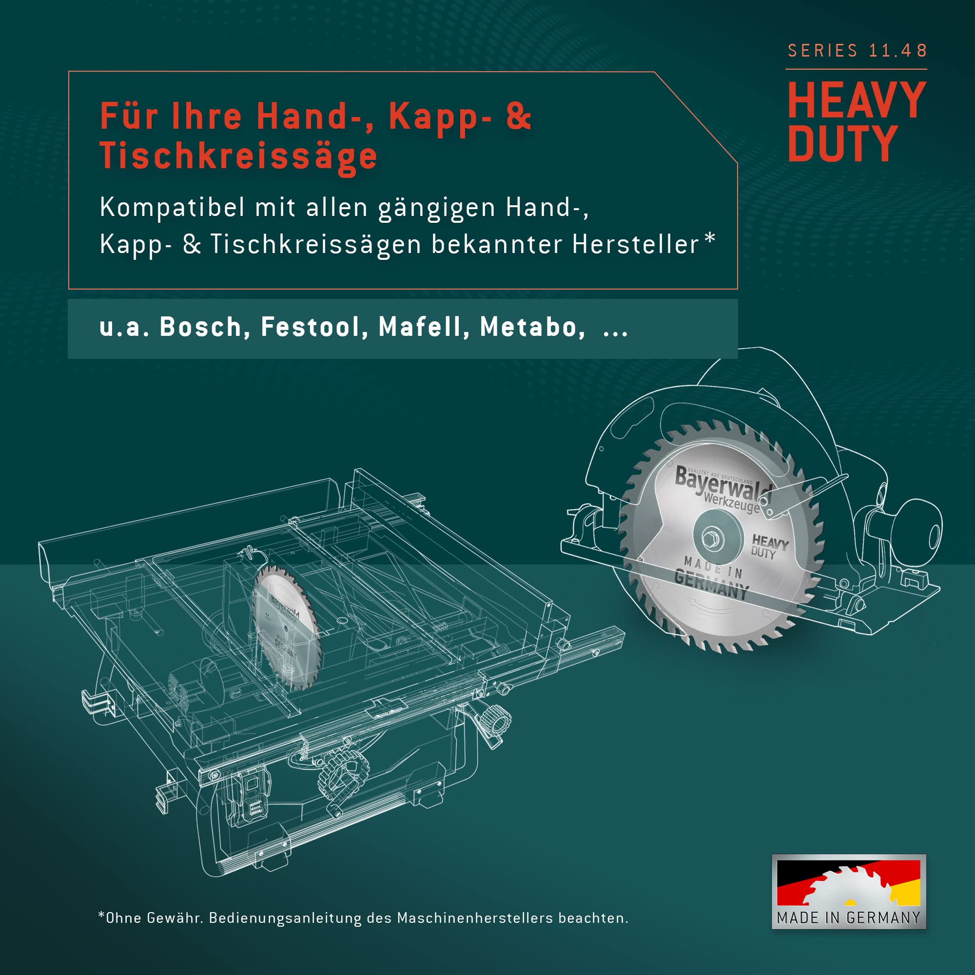Bayerwald HM - Hoja de sierra multisierra (210 mm de diámetro x 2 mm x 30 mm, diente alterno con chaflán intercambiable (48 dientes), hoja de sierra universal, adecuada para diversos materiales