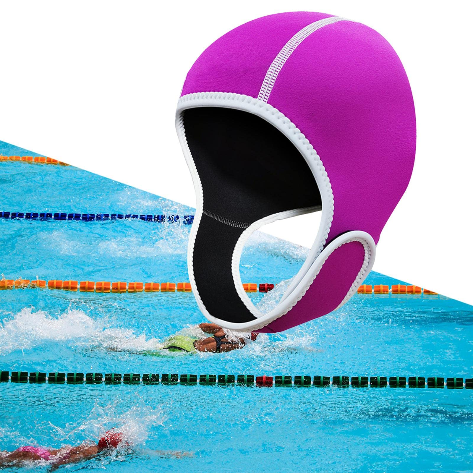 Capucha de buceo de neopreno de 2 mm para mujeres y hombres, color azul, grosor de 2 mm