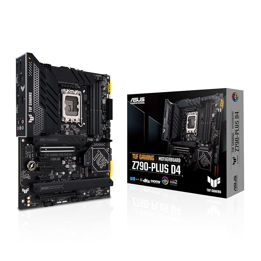 Immagine del prodotto ASUS TUF GAMING Z790-PLUS D4 Scheda Madre Gaming ATX, Intel Z790, LGA1700, DDR4, PCI 5.0, Intel 2.5Gb Ethernet, Realtek 7.1, 4xM.2, 4xSATA 6GB/s, Aura Sync RGB, Nero