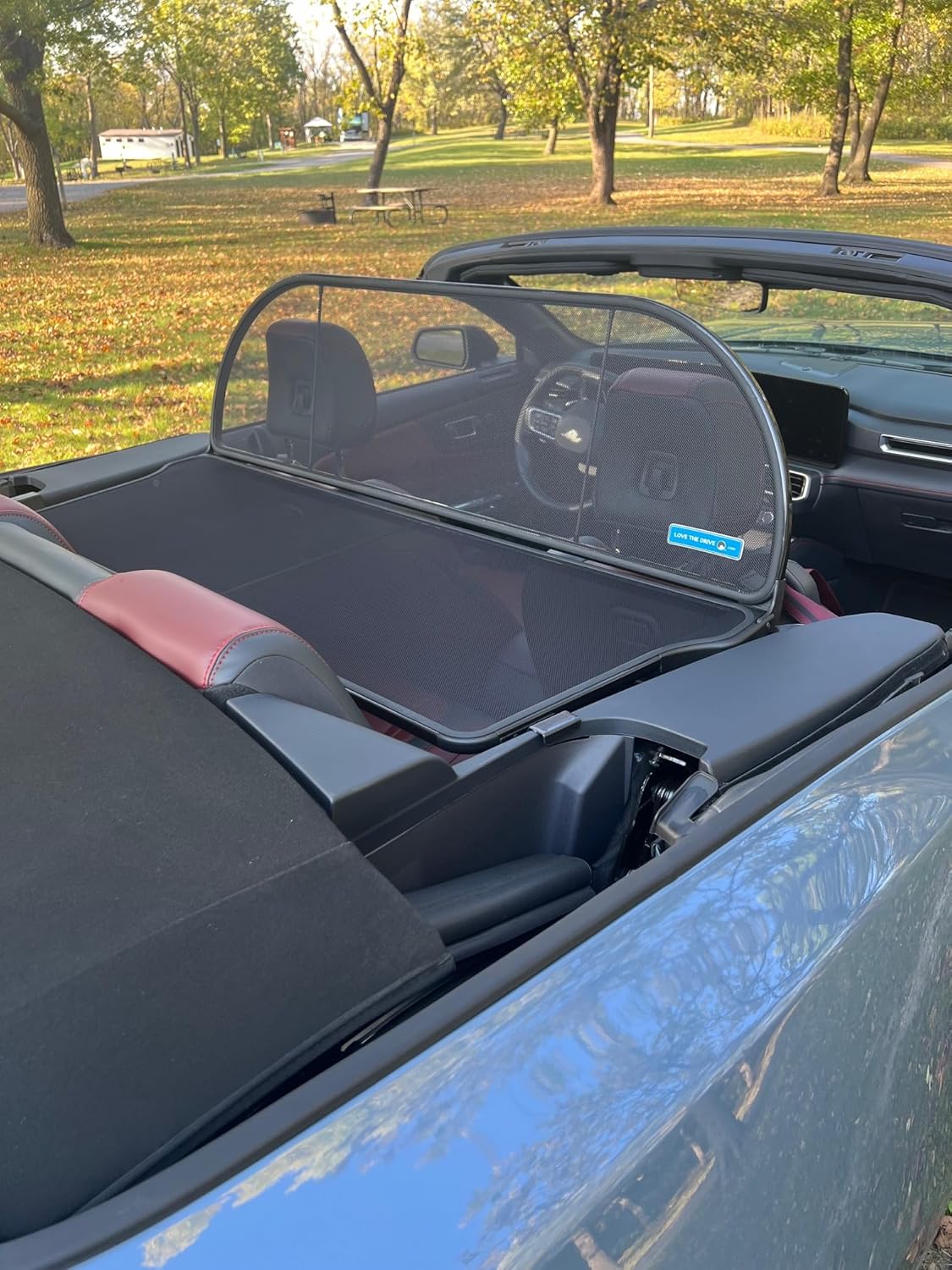 Love The Drive Mustang Convertible Wind Deflector 2024-2030, Clear, Clip-on, Vehicle Specific Fit