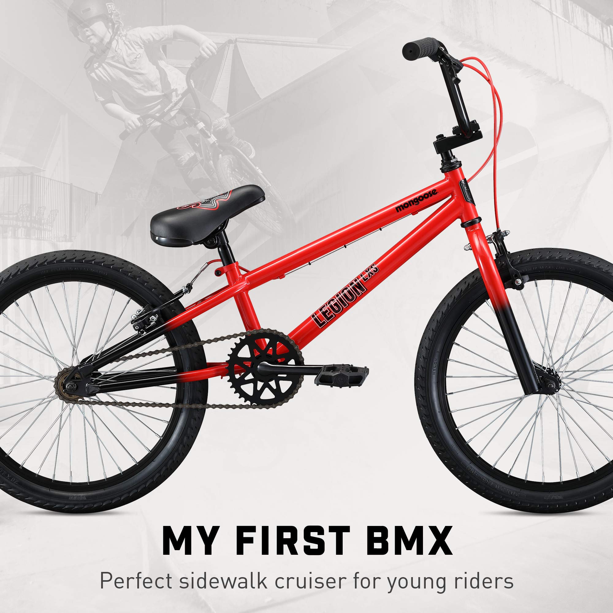 Mongoose Legion Freestyle Sidewalk BMX Bike forKids, Children and