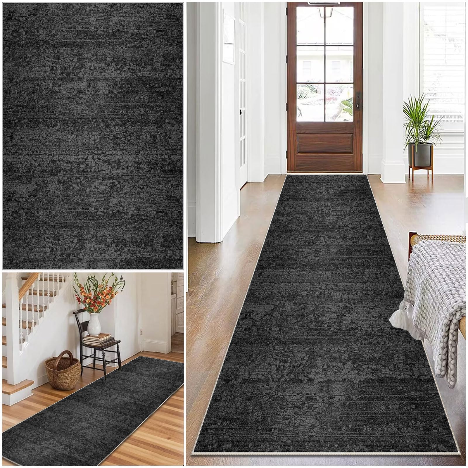 Carpet Runner Rugs for Hallway Long Hallway Runners Non Slip Kitchen Runner Rug Washable Area Rug 40 x 60 cm Stair Runner Absorbent Floor Rugs for Living Room Entryway Bedroom Laundry Room Balcony