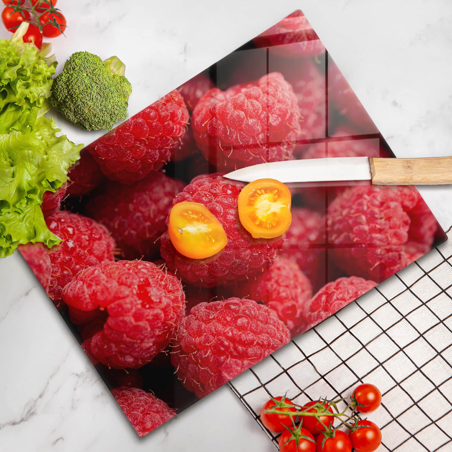 Tabla de cocina | Rojo | Superficie impresa