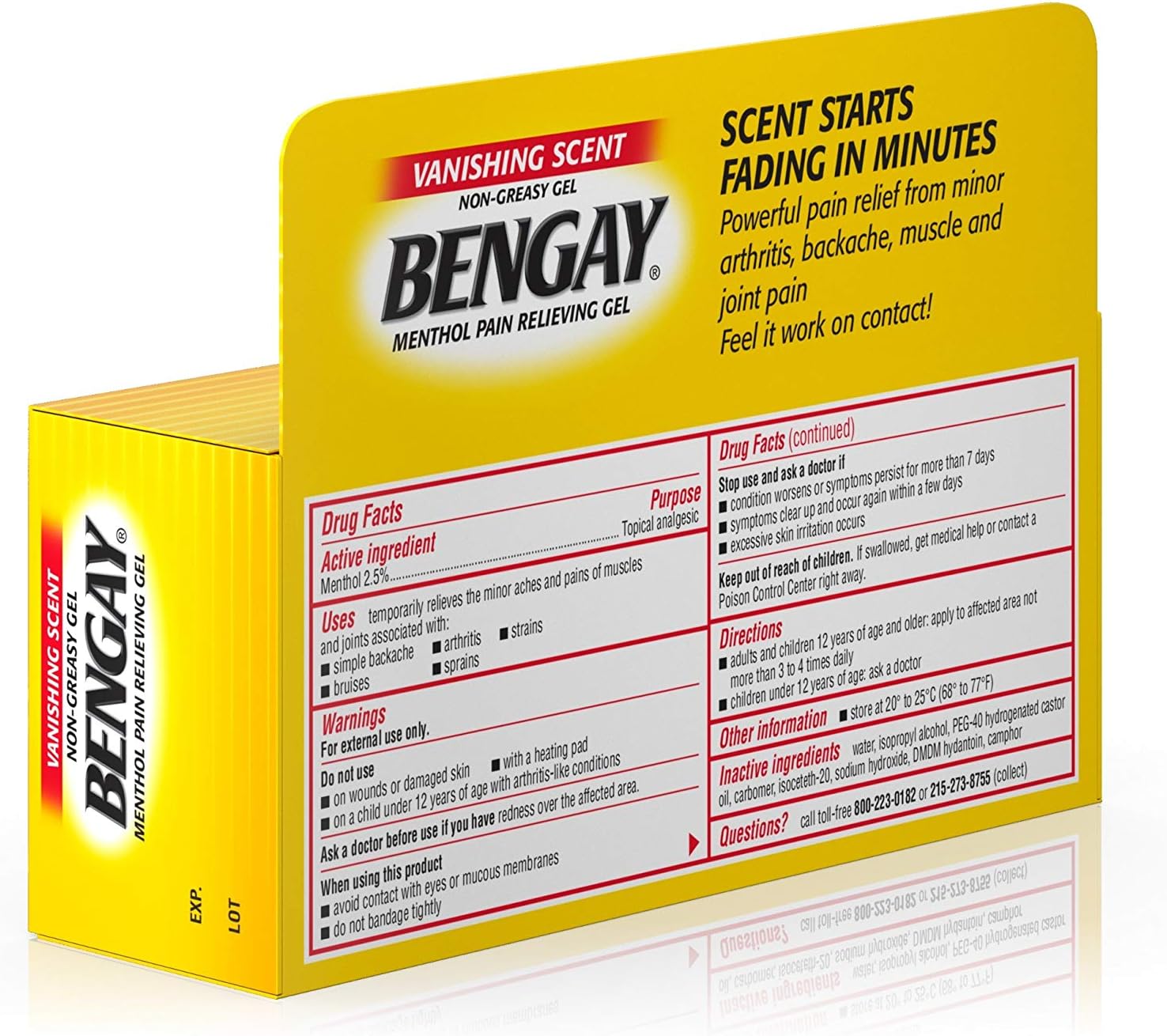 Buy Vanishing Scent Bengay Pain Relief Gel, NonGreasy Topical Pain