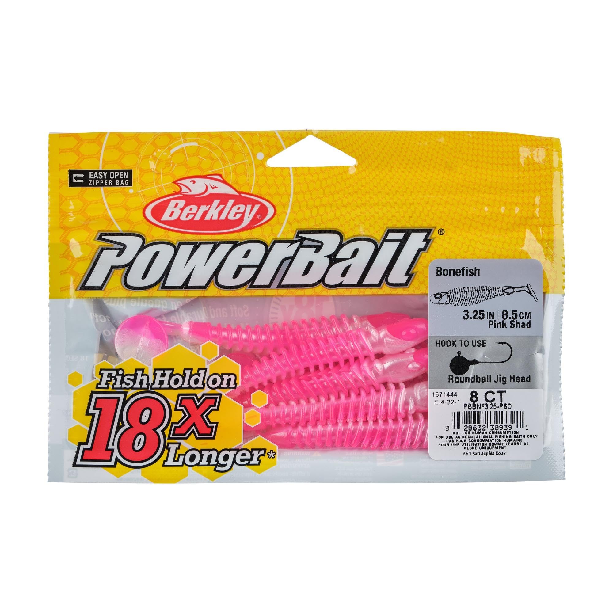 Berkley PowerBait Bonefish - 3.25 Inch Soft Plastic Fishing Lure In White Ice Color