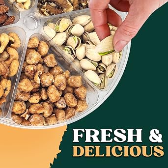 Nuts gift Basket Platter With a Variety of Freshly Roasted Nuts