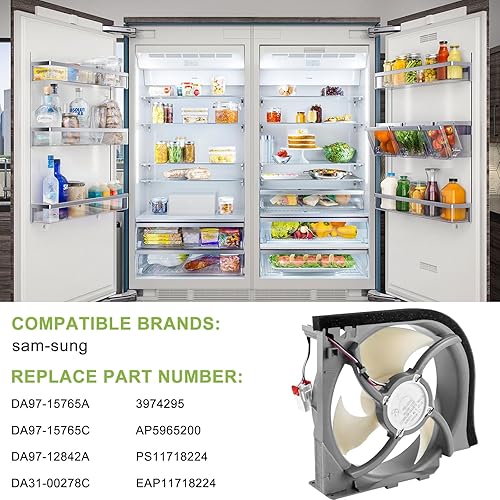 Miniatura 5 de AMI PARTS DA97-15765A, DA97-15765C, DA97-12842A Conjunto de motor del ventilador del condensador del refrigerador apto para Sam-Sung reemplaza