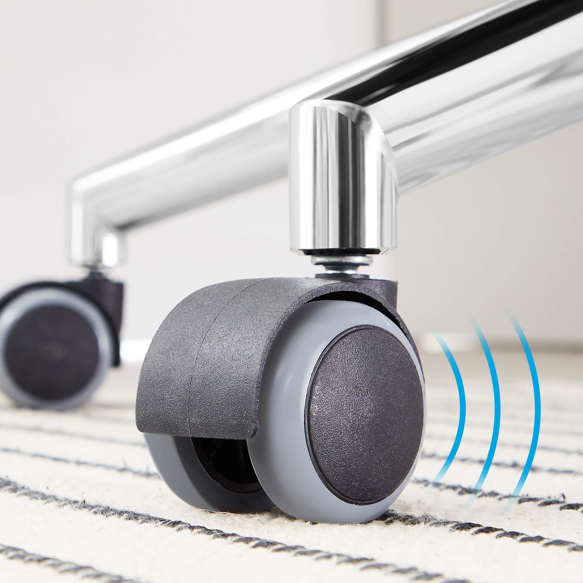 SONGMICS Girevole, Sedia da Scrivania a Rete, Altezza Regolabile, Inclinazione ad Ondeggiamento, Max Portata 150 kg, per Studio Ufficio, Nero OBN83B, Metallo, 6155102
