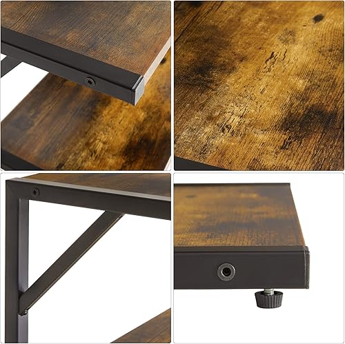 Miniatura 6 de IBUYKE Soporte para impresora de escritorio de 2 niveles, organizador de escritorio multiusos, estante de almacenamiento, estante de impresora para