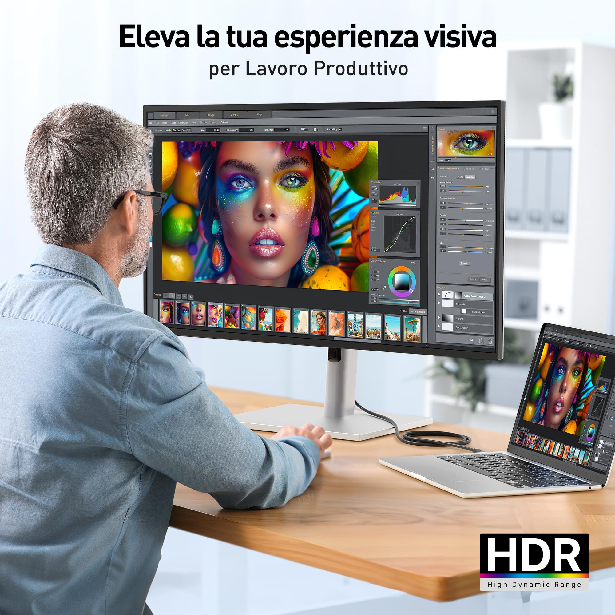 Cable Matters Cavo USB-C a DisplayPort 1.4 intrecciato, 1,8 m | 4K@120Hz, Cavo USB-C a DisplayPort 1.4, Compatibile con Thunderbolt 4 e USB4