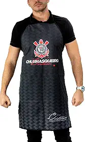 Avental Do Corinthians Churrasqueiro - Oficial Licenciado