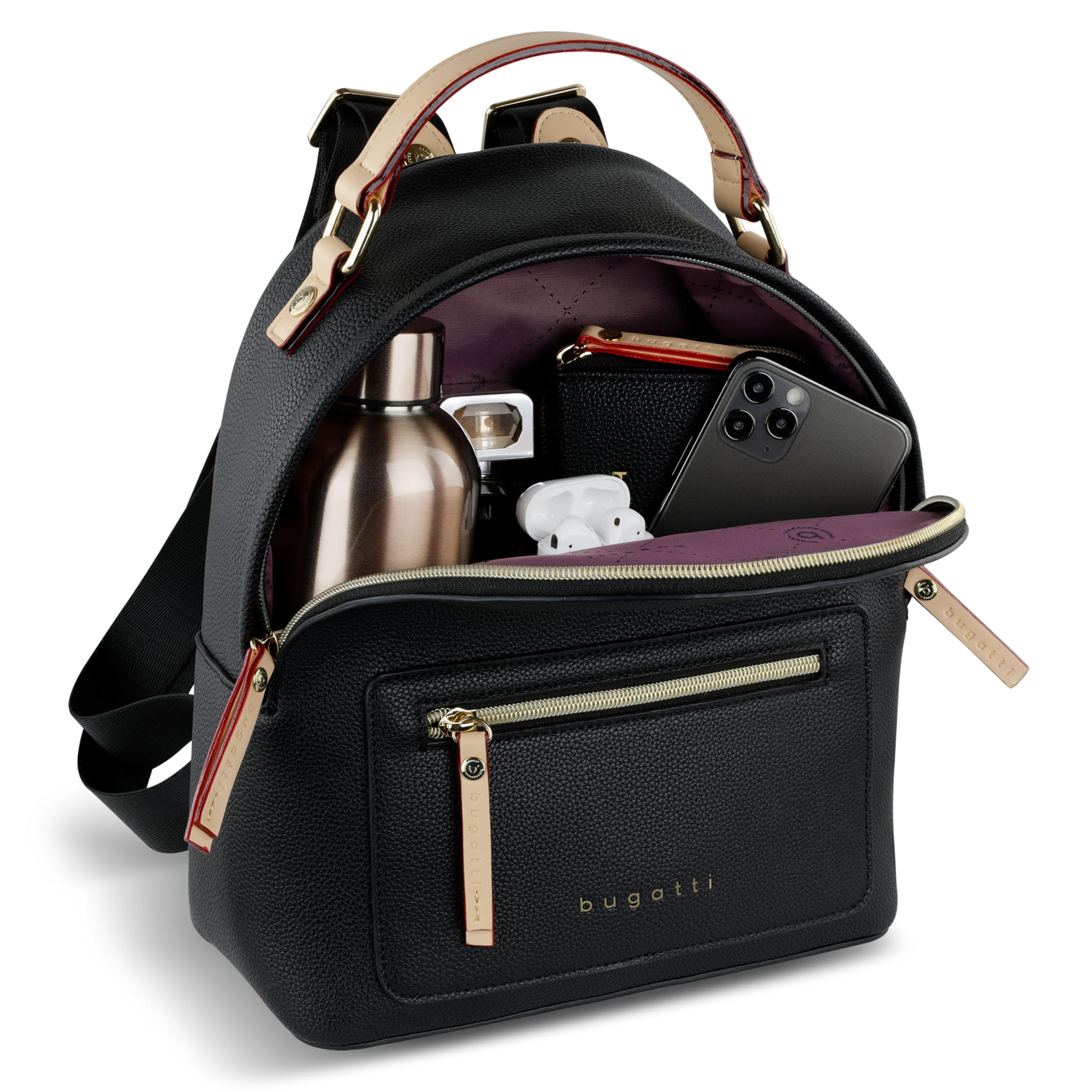 bugatti Ella Zaino piccolo da donna, zaino alla moda in similpelle
