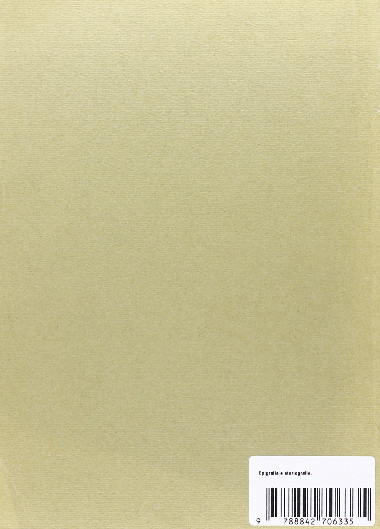 Epigrafia e storiografia
