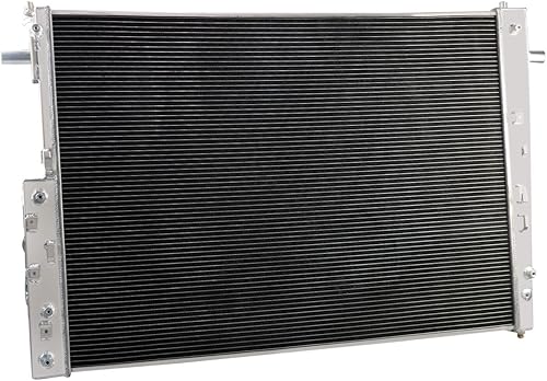 Miniatura 2 de Radiador de aluminio de 3 filas compatible con Ford F250 F350 F450 F550 Powerstroke 6.4L diésel, todo radiador de aluminio