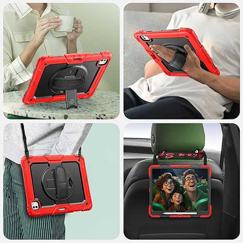 Miniatura 146 de SEYMAC Funda para iPad de 9ª/8ª/7ª generación de 10.2" 2021-2019, funda protectora resistente a prueba de golpes con protector de pantalla, soporte