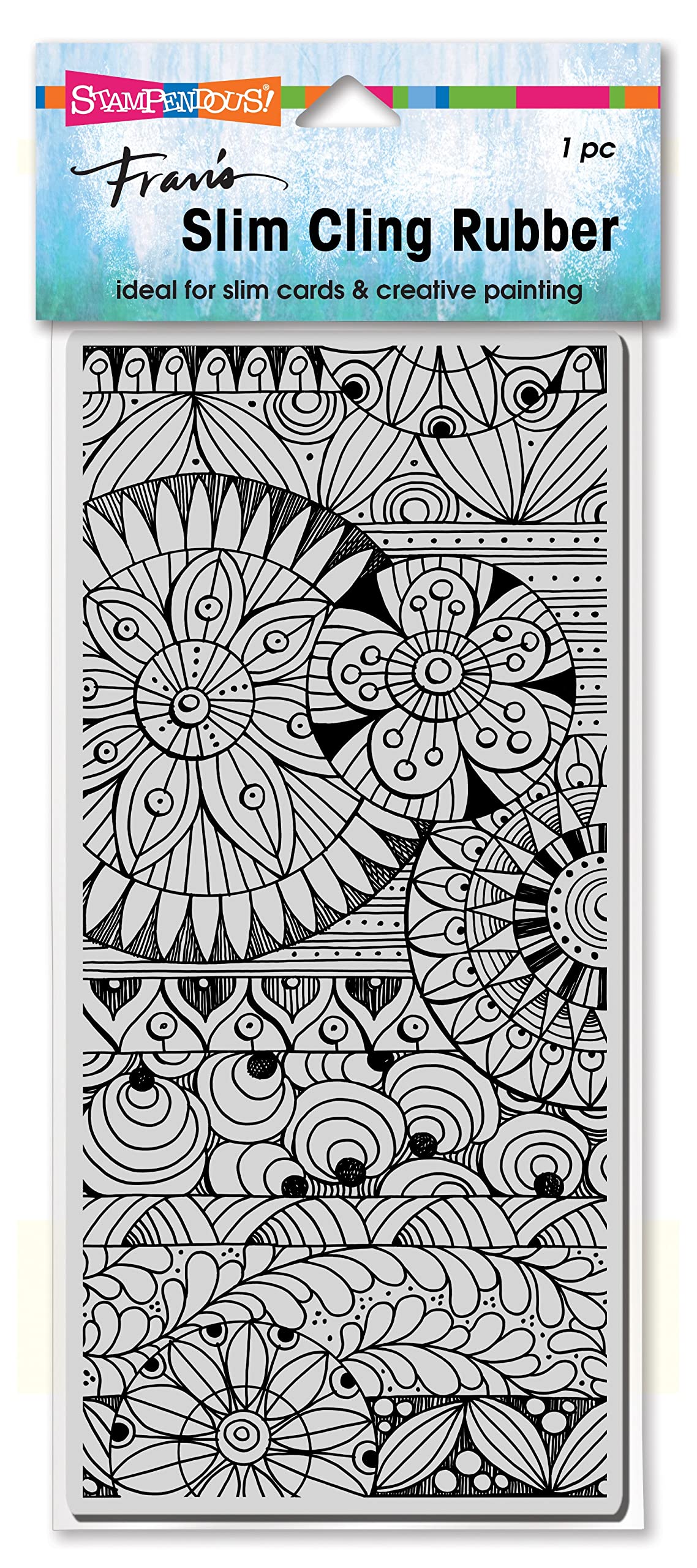Stampendous Cling Stamp-Slim Zentastic tampon d'arrière-plan de précision
