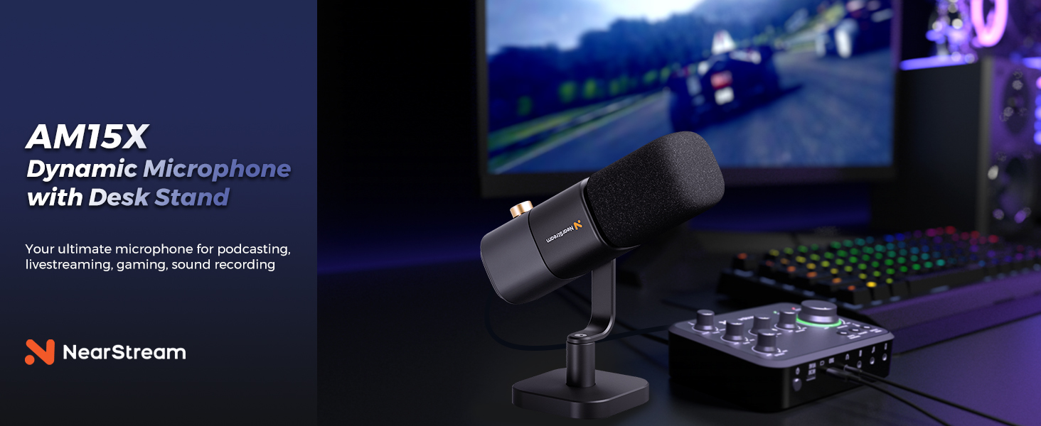 配信機器・PA機器・レコーディング機器 NearStream Podcast Microphone Amazon.com: NearStream XLR/USB Dynamic Microphone for Stream/Game