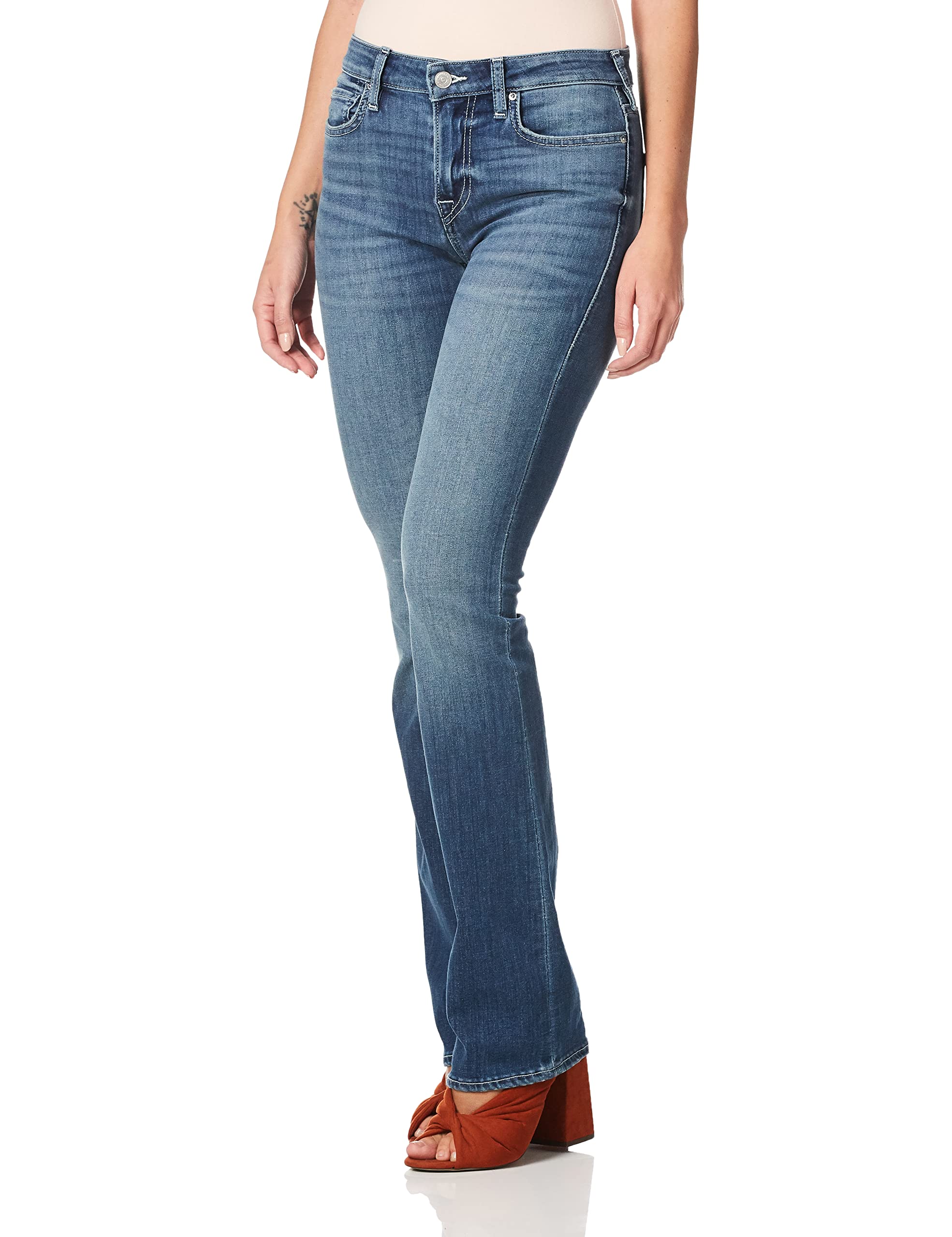True Religion Womens Becca Mid Rise Bootcut Jeans Premium Stretch Denim Flattering Ladies Jeans product thumbnail 2