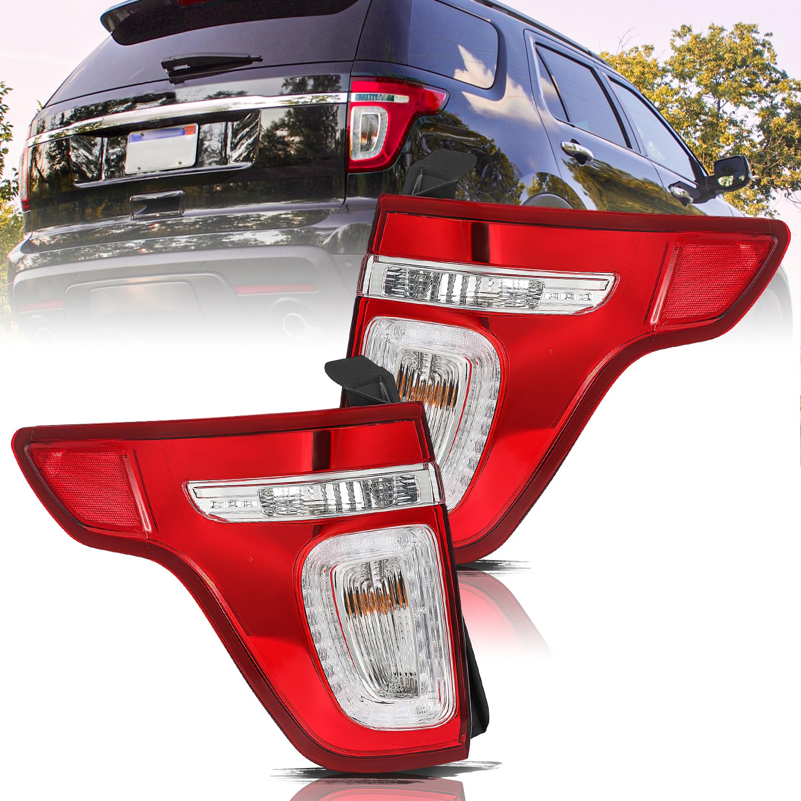 Aosky LED Tail Light Assembly for 2011-15 Ford Explorer