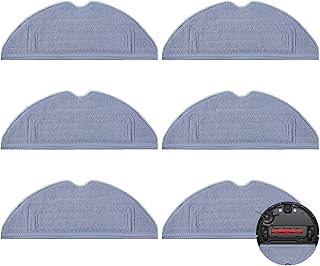 Vacuum Mop Replacement Pads for Roborock S7 S7+ T7 T7S T7 Plus S7MaxV,S7 MaxV Plus S8 Pro Ultra G20 Vacuum Reusable Hard Floor Cloth Microfiber Soft Pad Expert Wet Replacement (6 PACK)