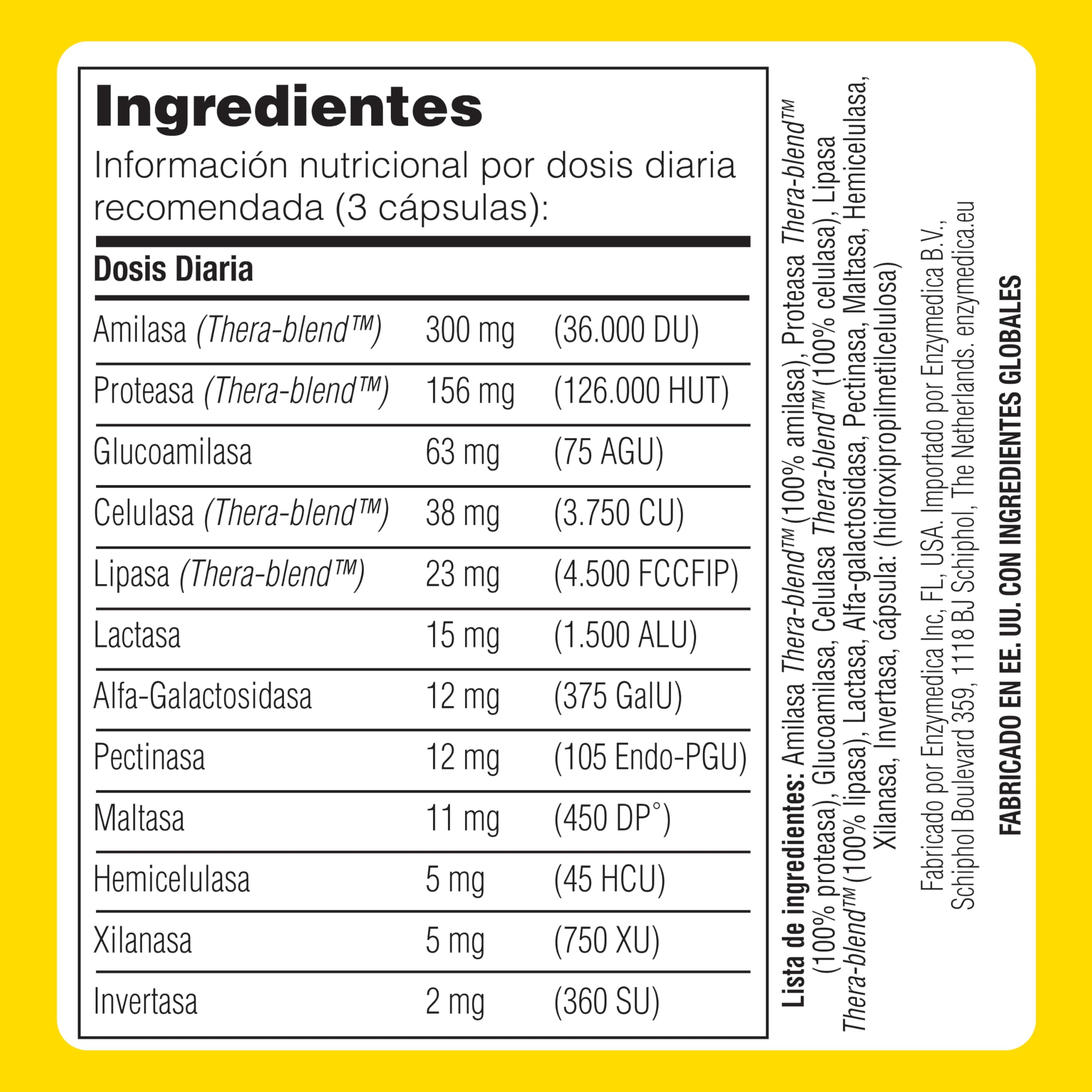 Enzymedica, Digest, Fórmula Enzimática de Acción Rápida, Reduce los gases y la Hinchazón, Mejora la Absorción de Nutrientes y la Energía, Sin Gluten, Sin Lácteos, 180 Cápsulas