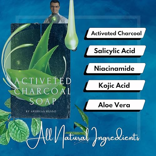 Miniatura 7 de Areton Barra de jabón de carbón activado, aclaramiento de la piel, limpieza de la piel, suavizante, calmante, limpieza profunda de poros,