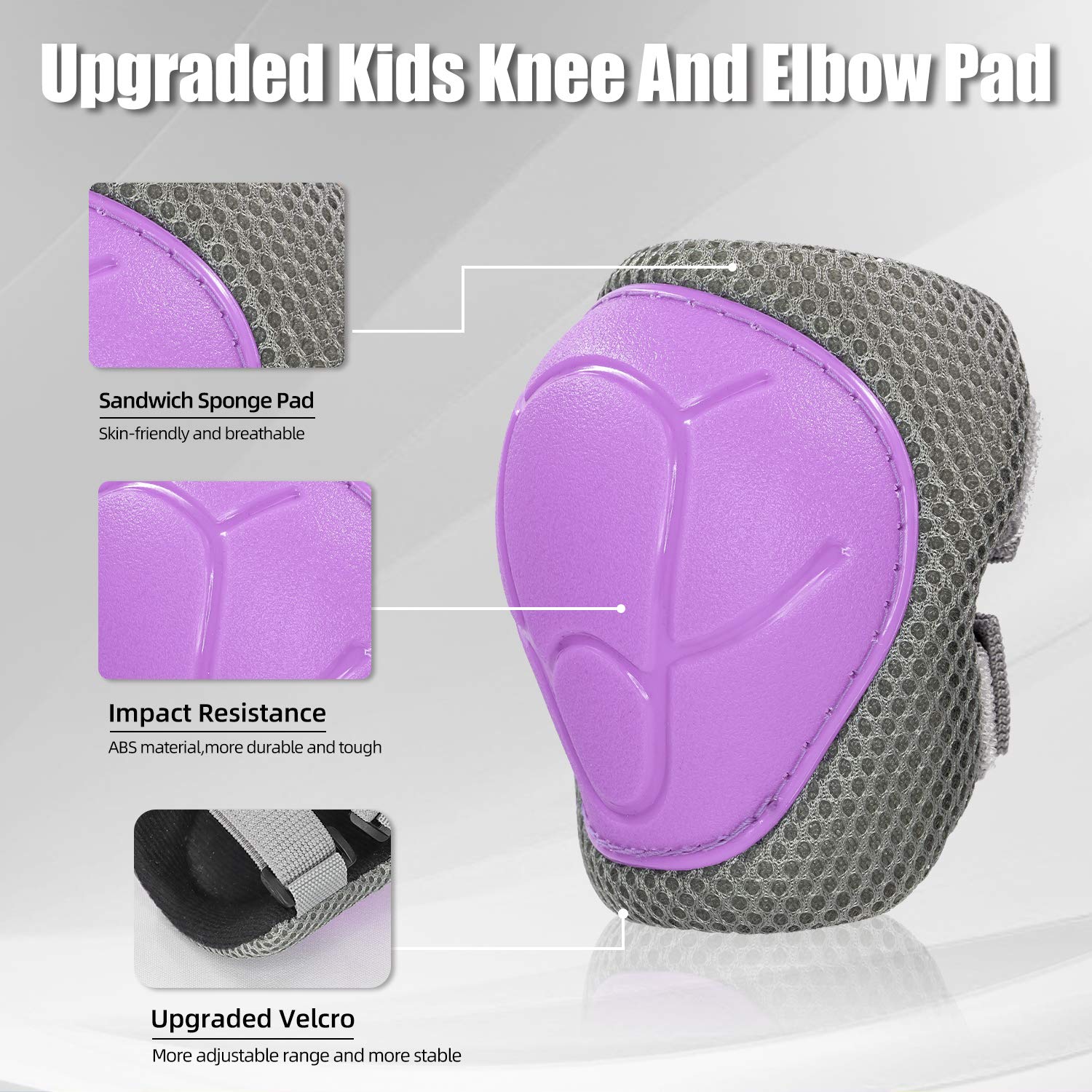 LANOVAGEAR Protezione Set per Bambini 2-8 Anni Regolabili Gomitiere Ginocchiere e Polsiere Set per Biciclette, Skateboard, Scooter, Pattinaggio, Arrampicata