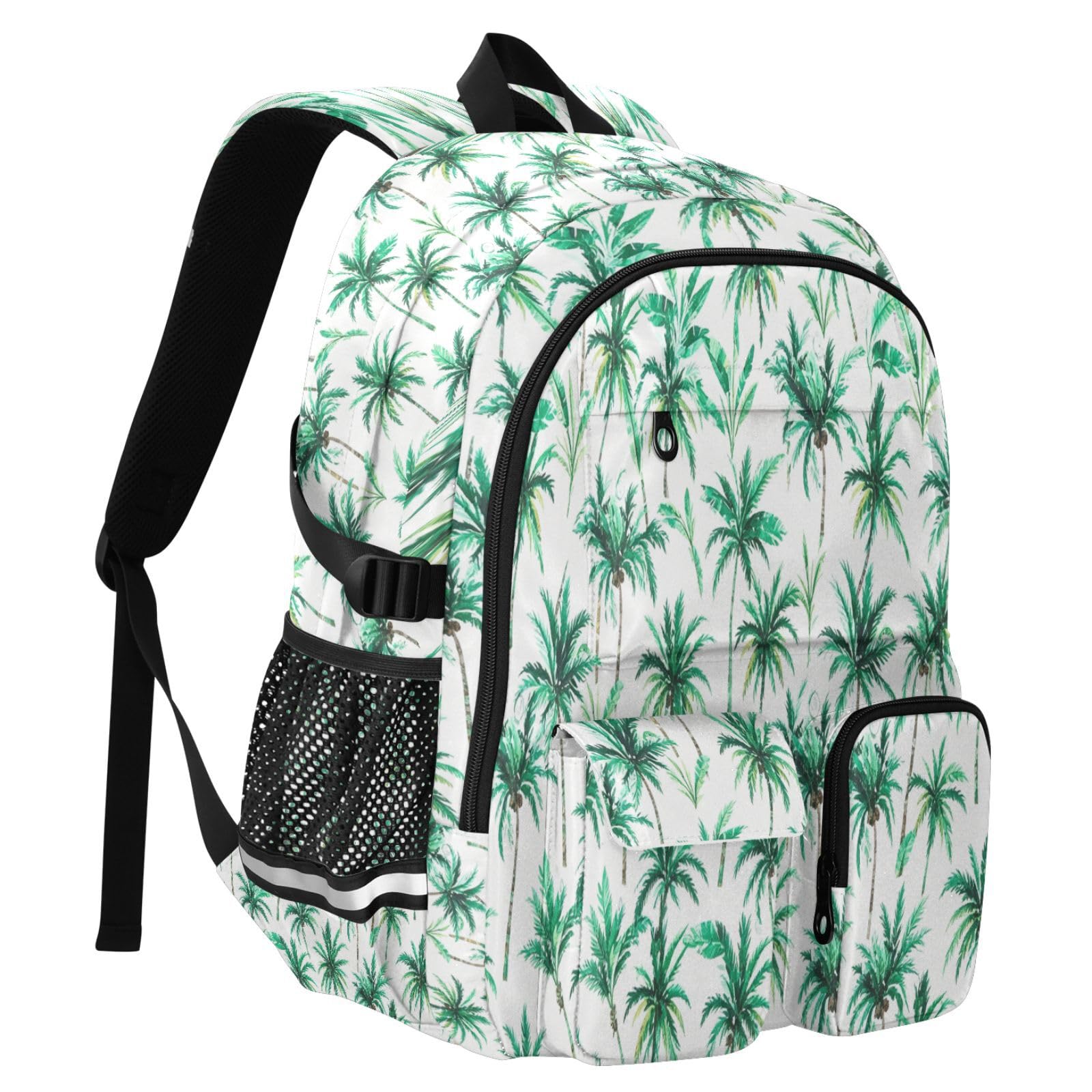Rucksack mit Aquarell-Pflanzen und mehreren Taschen für Schule, Reisen, Outdoor, Uni, 44,5 cm (17,5 Zoll) Laptop-Rucksack für Damen und Herren