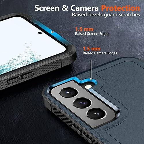 Miniatura 5 de SPIDERCASE Funda para Samsung Galaxy S22, protección contra caídas de grado militar de 10 pies antideslizante, 2 unidades protector de pantalla de