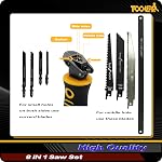 TOOLAN: 8-in-1 Multi Blades Hand Saw, Drywall Cutter Saw. Hackwaw. Long Blade Hand Saw for Cut, Sheetrock, Wood, Metel, Plastic, Plywood. Portable Hand Saw