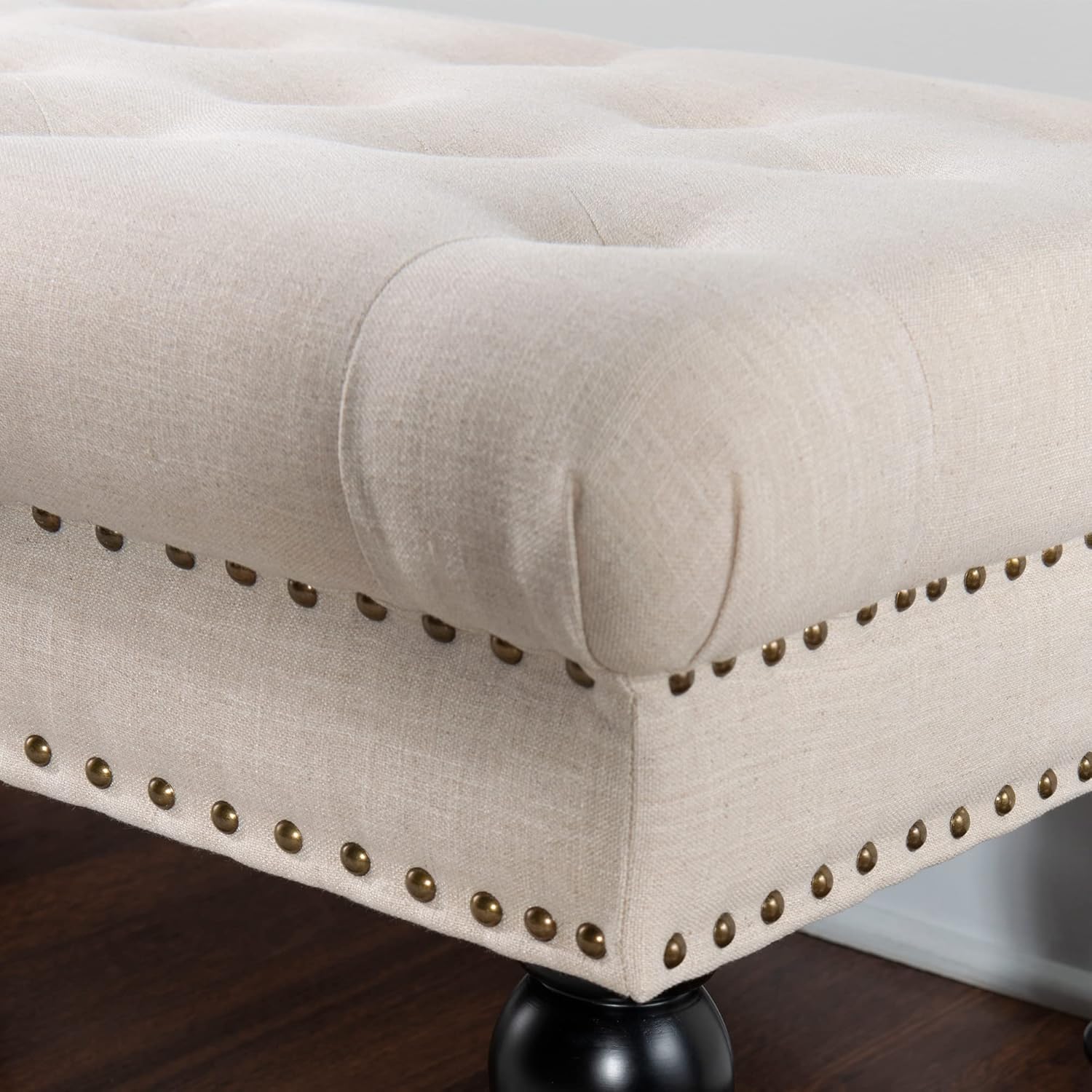 Linon Isabelle Bed Bench, 62-Inch, Dark Espresso Finish