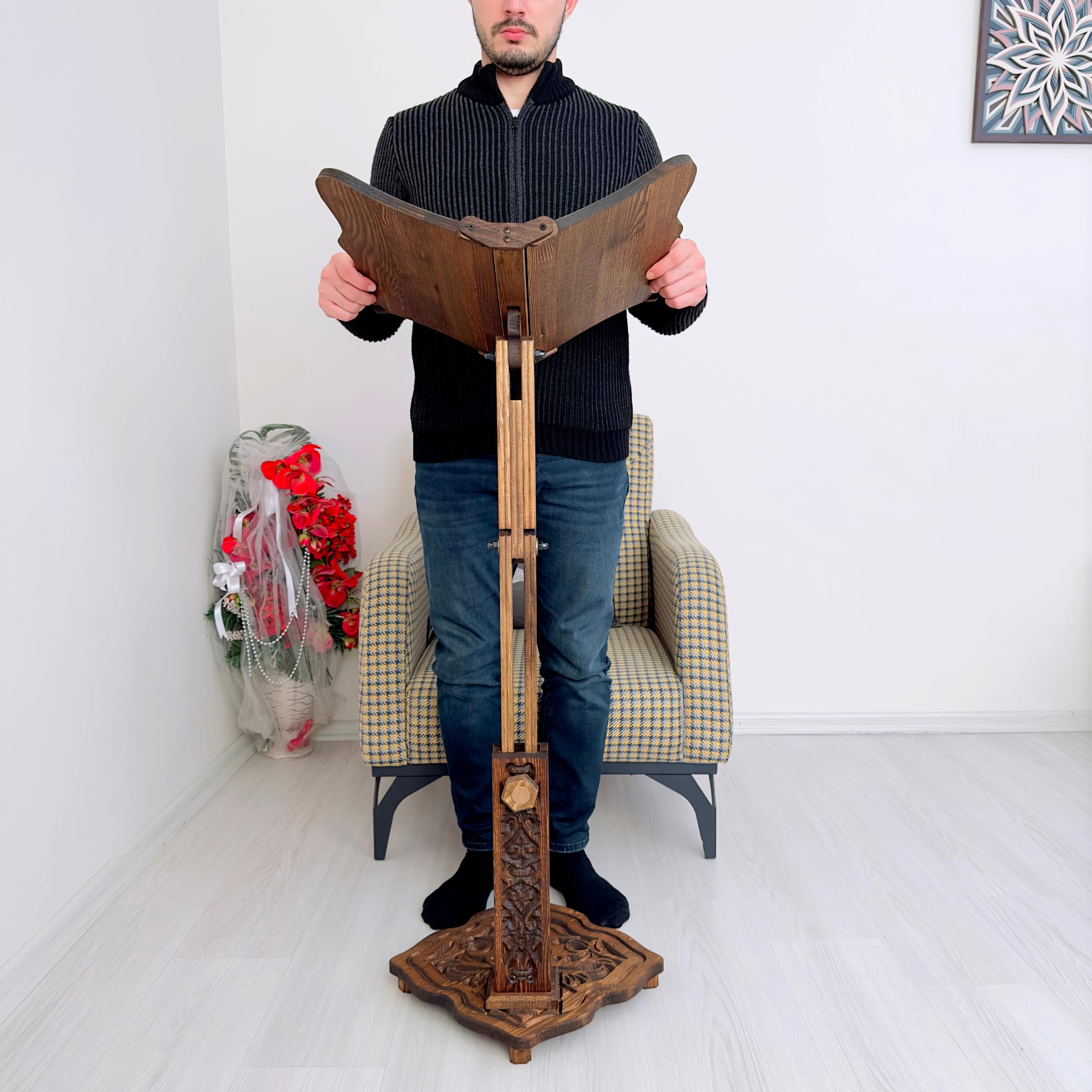 Boekenstandaard Houten Frame Reading Bookshelf Beugel Boek Reading Bookend Tablet Muziek Stand Houten Tafel Tekening Ezel Boekenplank Lezen