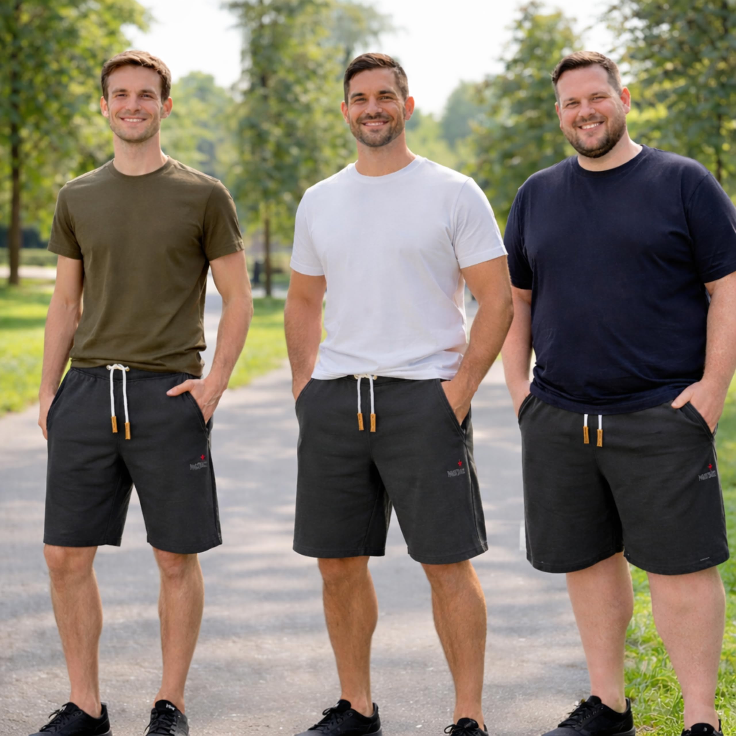 Pantalones Cortos de Ocio para Hombre Mount Swiss Liam | 2 Bolsillos Laterales y 1 Trasero con Cremallera