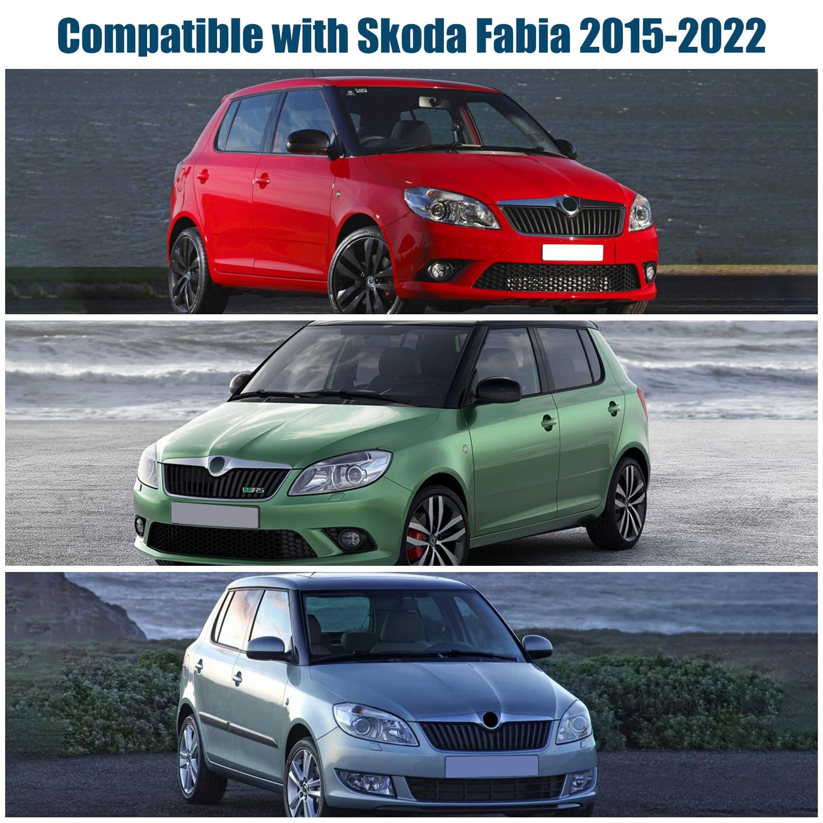 Pare-Soleil Anti-UV Pliant pour Pare-Brise Avant Remplacement pour Skoda Fabia 2015-2022, Pare Soleils pour Voiture à l'intérieur Pliable Couverture, Protection Anti-poussière Réfléchissante UV