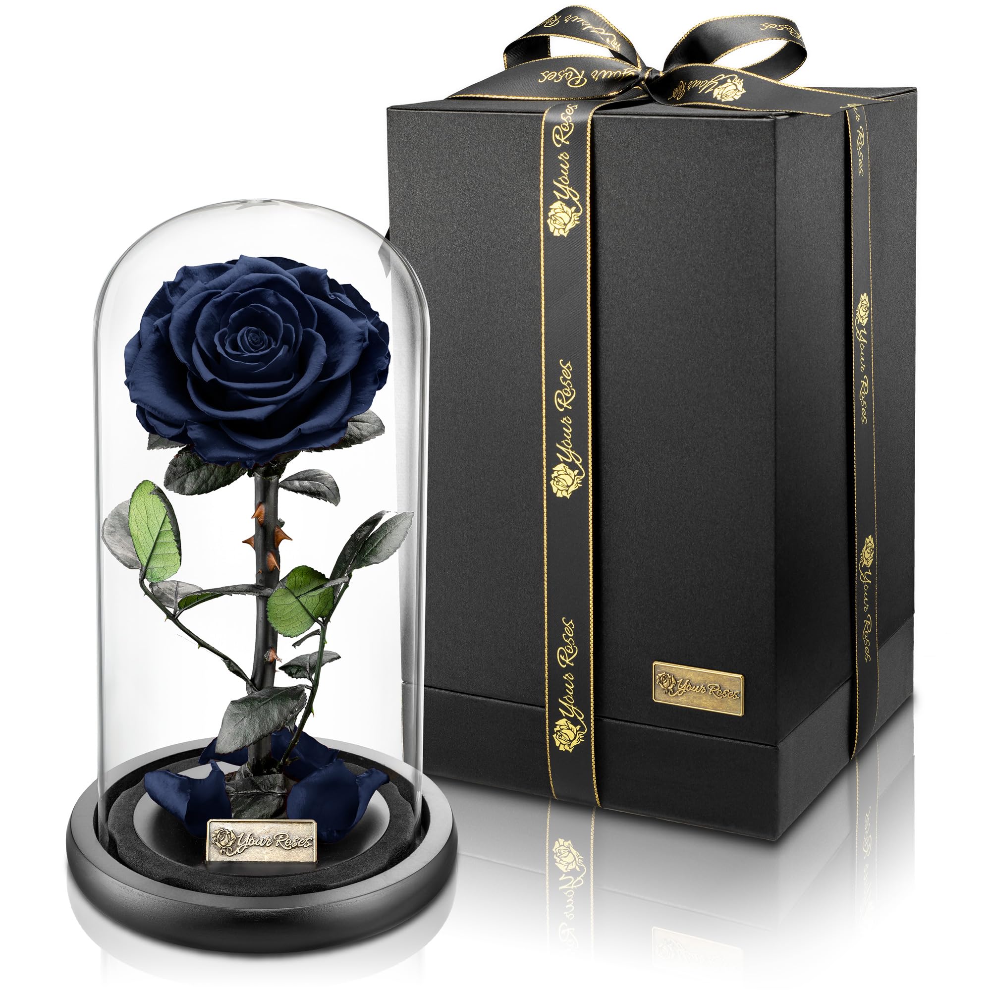 Rose éternelle sous verre YourRoses avec boîte cadeau élégante pour prouver son amour