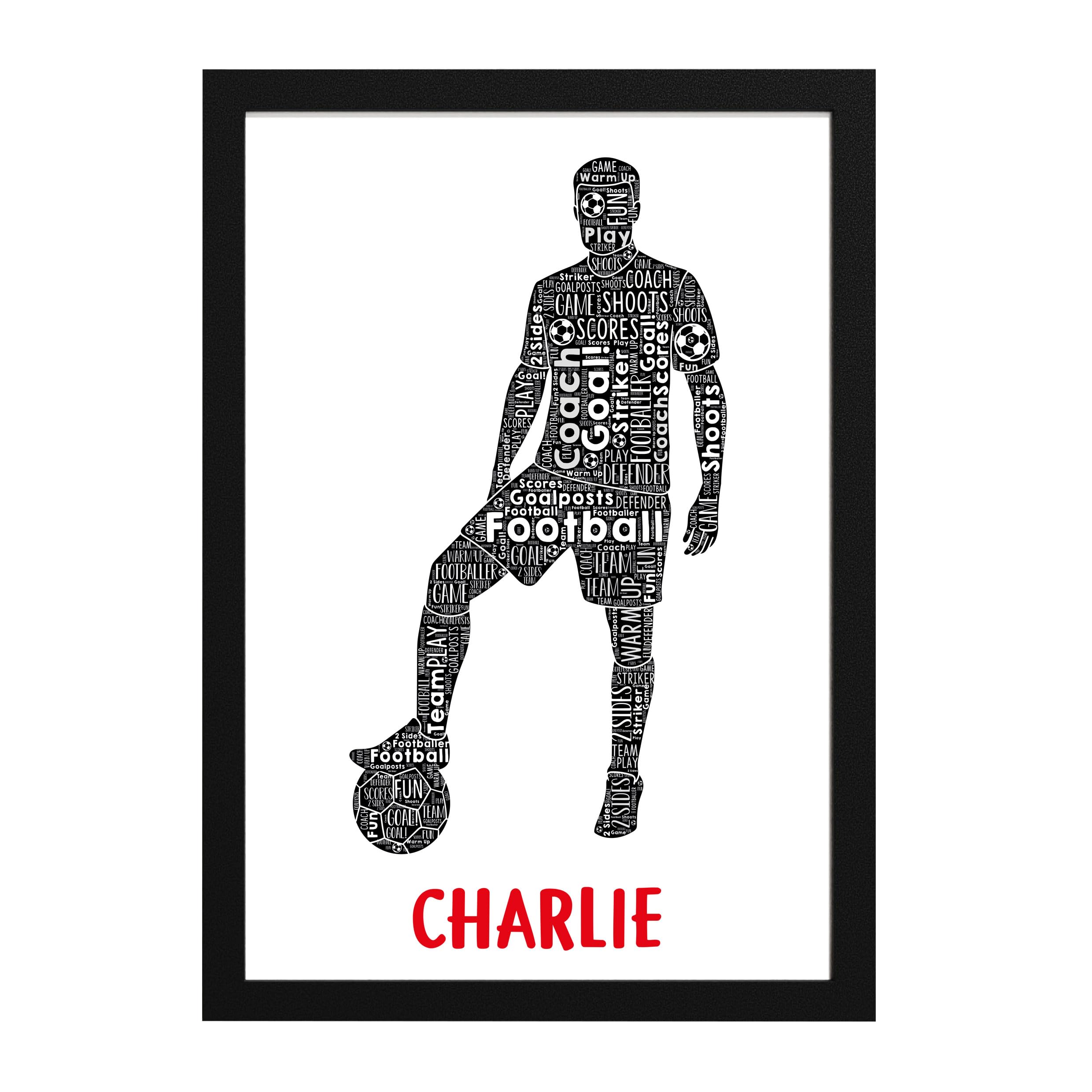 Beecreative Boys Football Gifts, Football Gifts For Boys Teenage Kids, Personalised Football Posters Presents Soccer Gifts