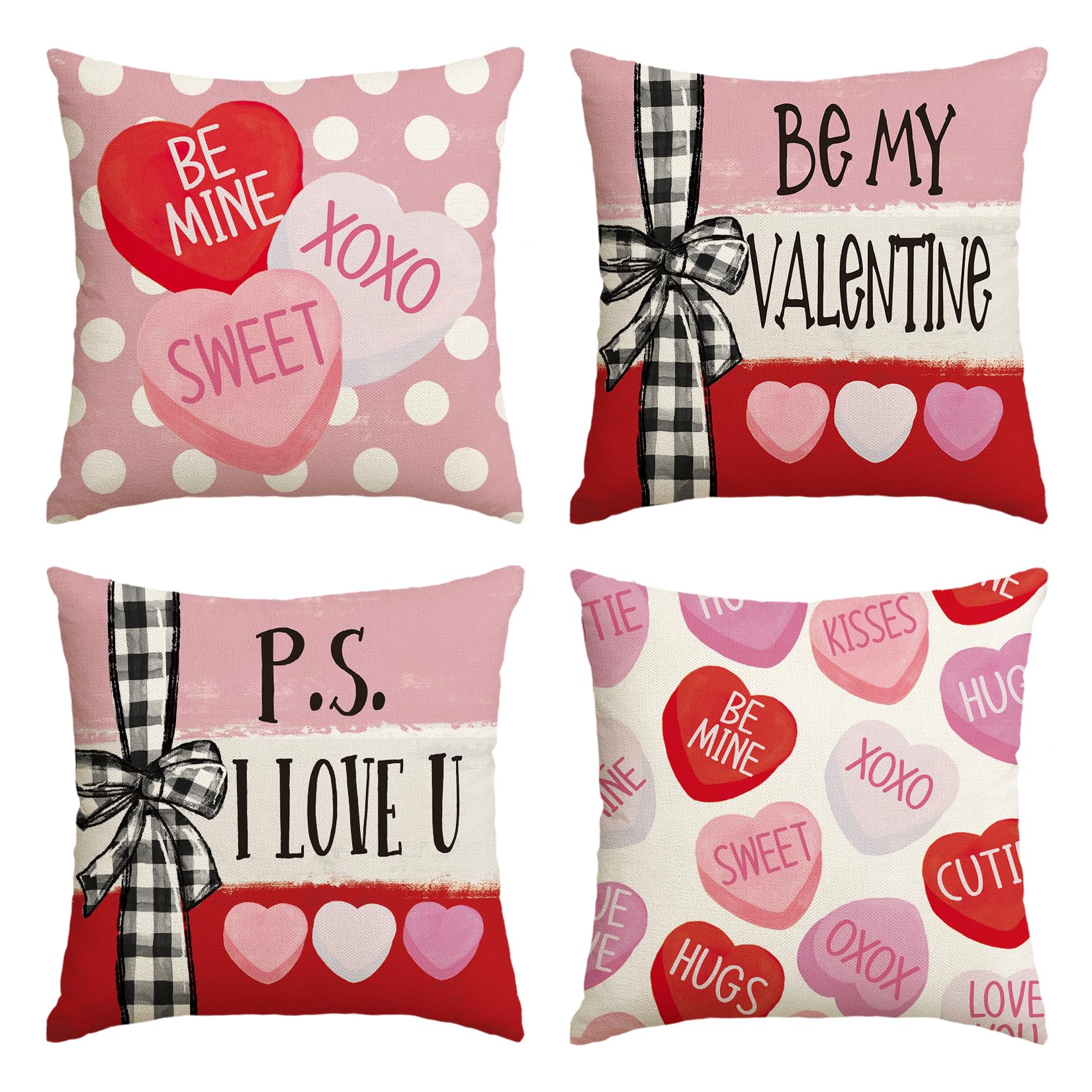 Housses de coussin cœur rouge bonbon pour embellir votre salon et canapé le soir de la Saint-Valentin