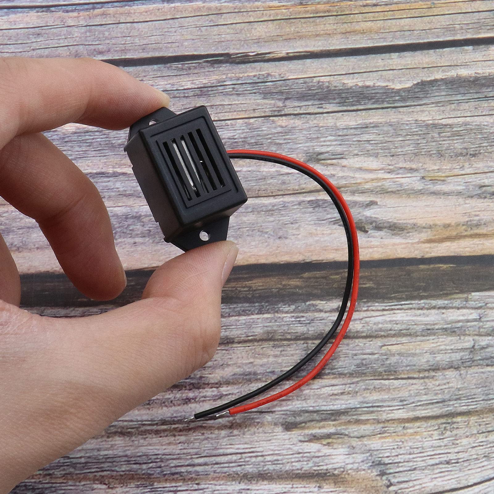 ECSiNG 4X 12V Alarme Sonore Électronique 75Db Haute Décibel Alarme Sonore Continue 155mm Longueur de Fil pour Repousser Insectes et Rongeurs dans la Lampe