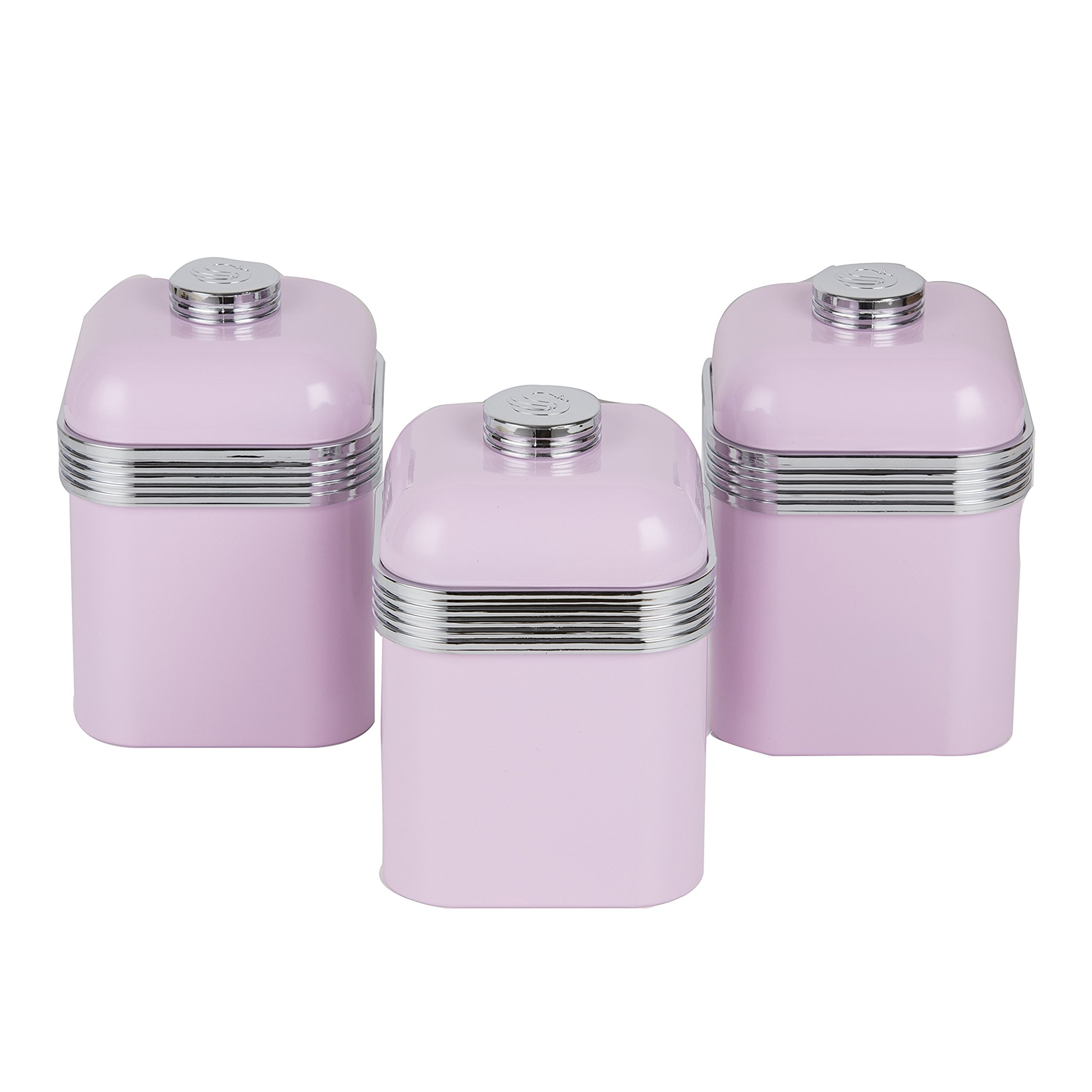 pastel pink tea coffee sugar canisters