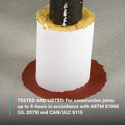 Miniatura 4 de 3M Sellador de barrera contra incendios FD 150+, color rojo, grado pistola, a base de látex, elastomérico, sello flexible monolítico, tambor de 4.5