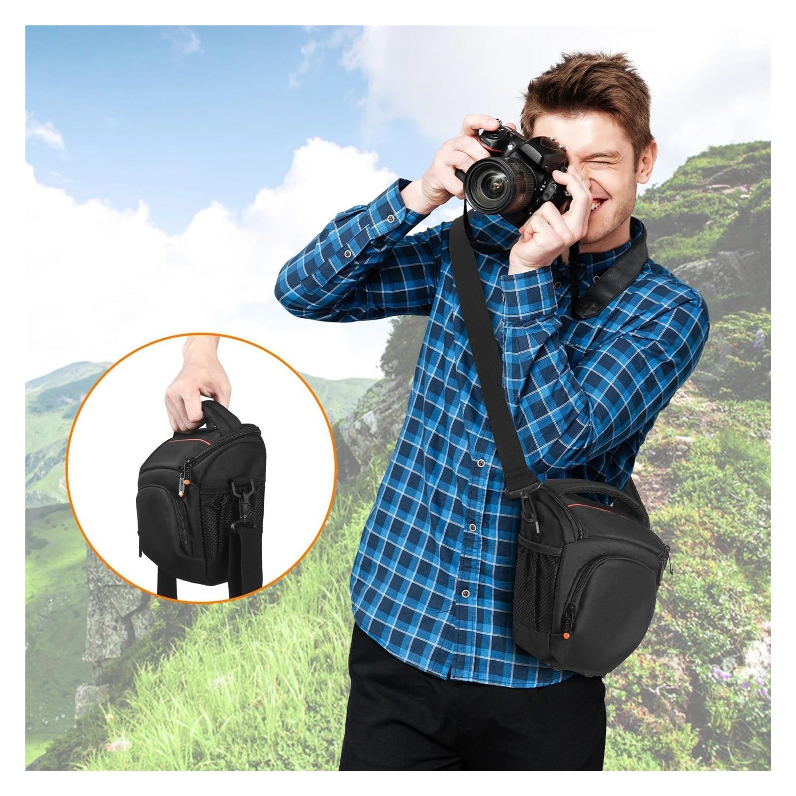Sac Photo Grande Capacité Professionnel Sacoche pour appareil photo reflex numérique (SLR) pour Fu&ji&fi&lm X-T20 / X-A5 / X-T10 / X-E3 / X100F