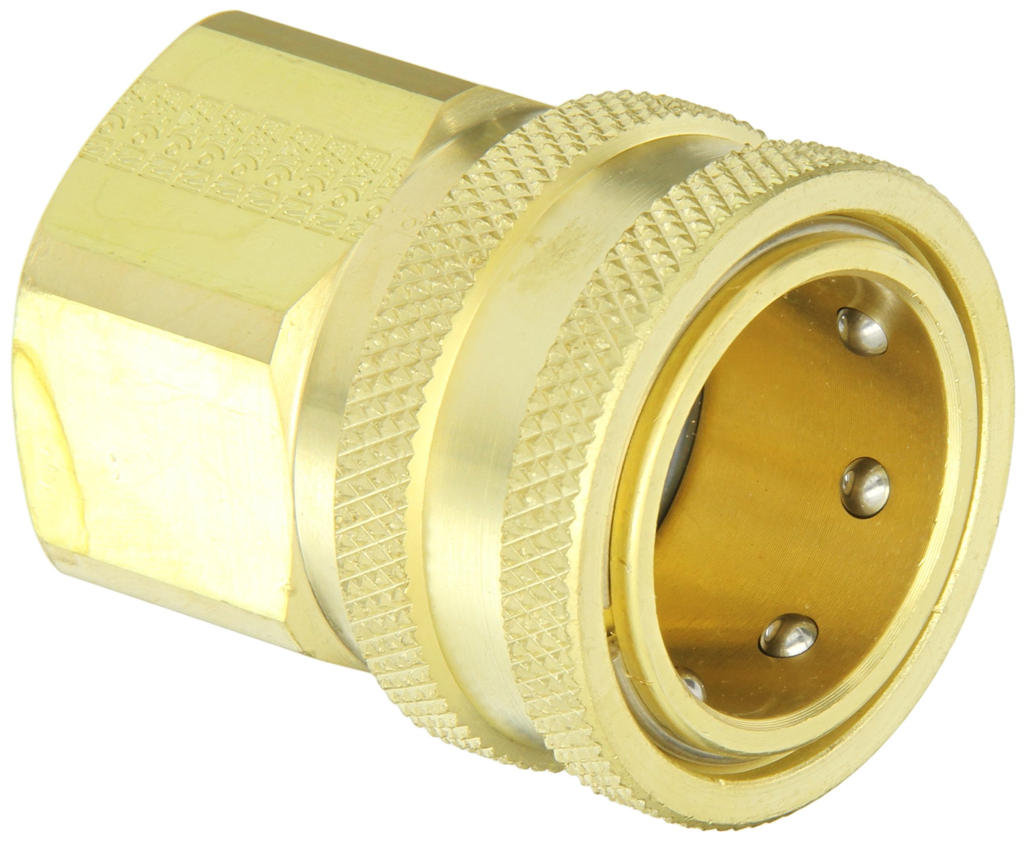 Eaton Hansen 8S36 Brass Straight Through Ball Lock Hydraulic