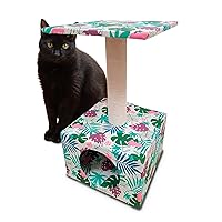 Croci Tropical Cave - Tiragraffi alto a colonna 55 cm con cuccia