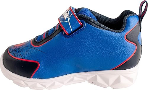 Vista 5 de Marvel Spider-Man - Tenis con luz para niños pequeños, color azul rey