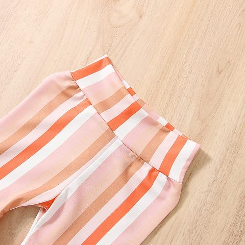 Miniatura 6 de MoZiKQin Ropa bohemia sin mangas para bebé niña pequeña camiseta corta con cuello halter floral y pantalones acampanados lindos trajes de verano