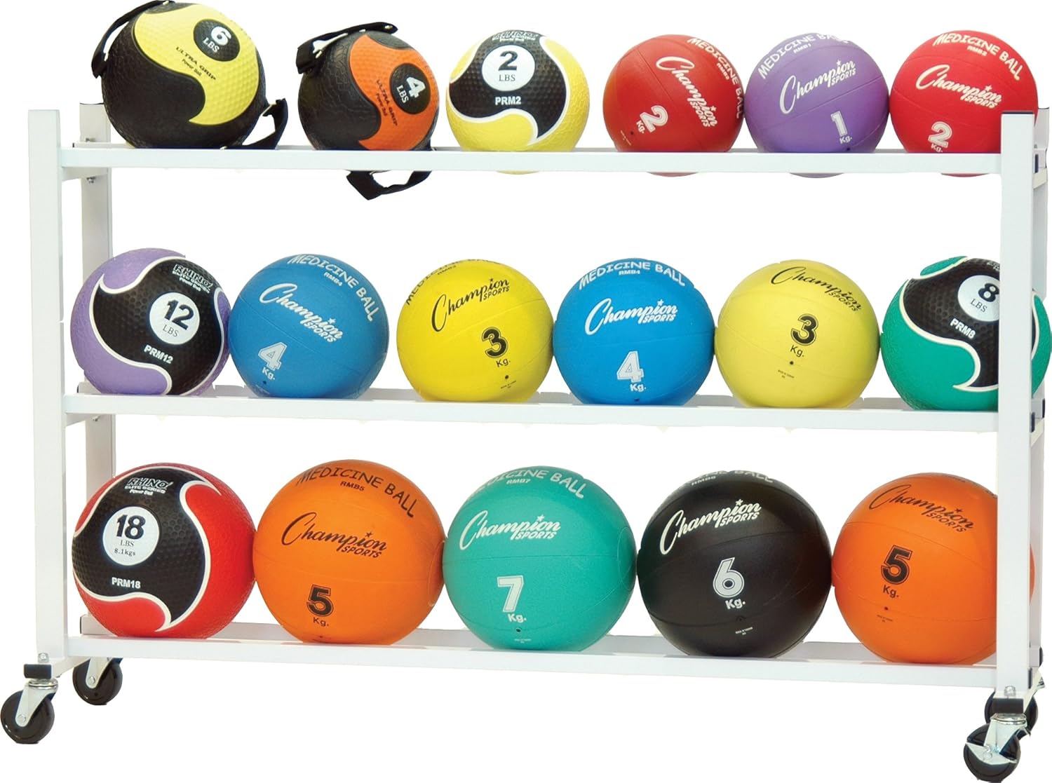 Champion Sports MBR5 Deluxe Medicine Ball,Cart,Holds Upto 20