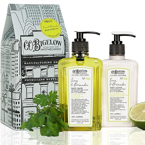 Miniatura 10 de C.O. Bigelow Rosemary Mint Apothecary Duo - Juego de regalo para el cuidado de manos, lavado de manos y loción corporal, jabón líquido y loción