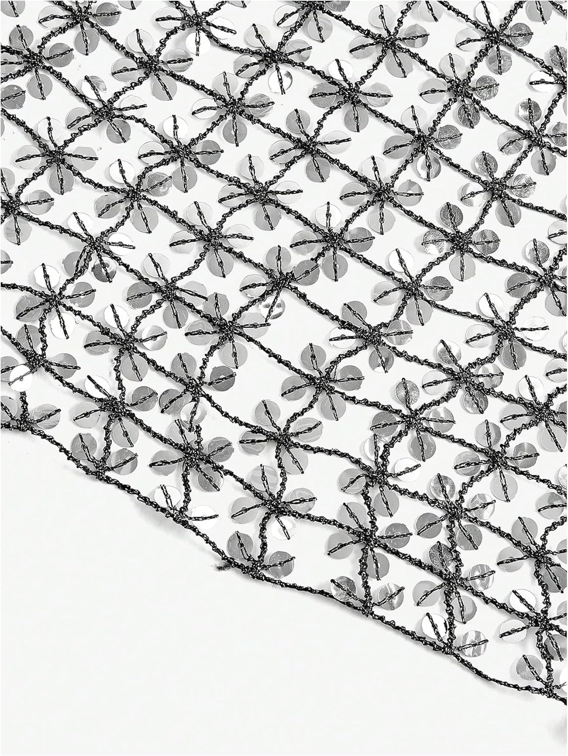 Floerns Women's Sequin Beaded Sparkly Headscarf Belly Dance Hip Scarf Glitter Neck Scarves - Image 3